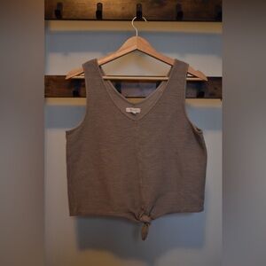 Madewell Texture & Thread Tie-Front Tank Top